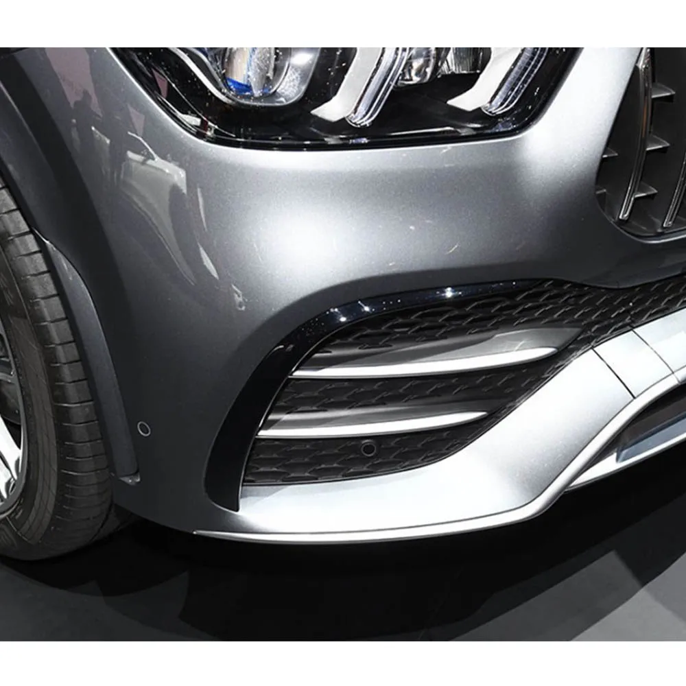 УГЛЕРОДНЫЙ вид/глянцевый черный передний бампер сплиттеры canards для Mercedes-Benz GLE Class Sport