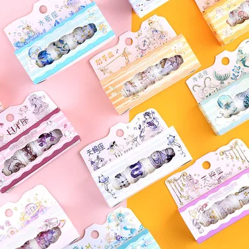 

5Pcs Kawaii Washi Tape Cute 12 Constellation Masking Tape Decorative Adhesive For Kids DIY Scrapbooking Stationery Stickers