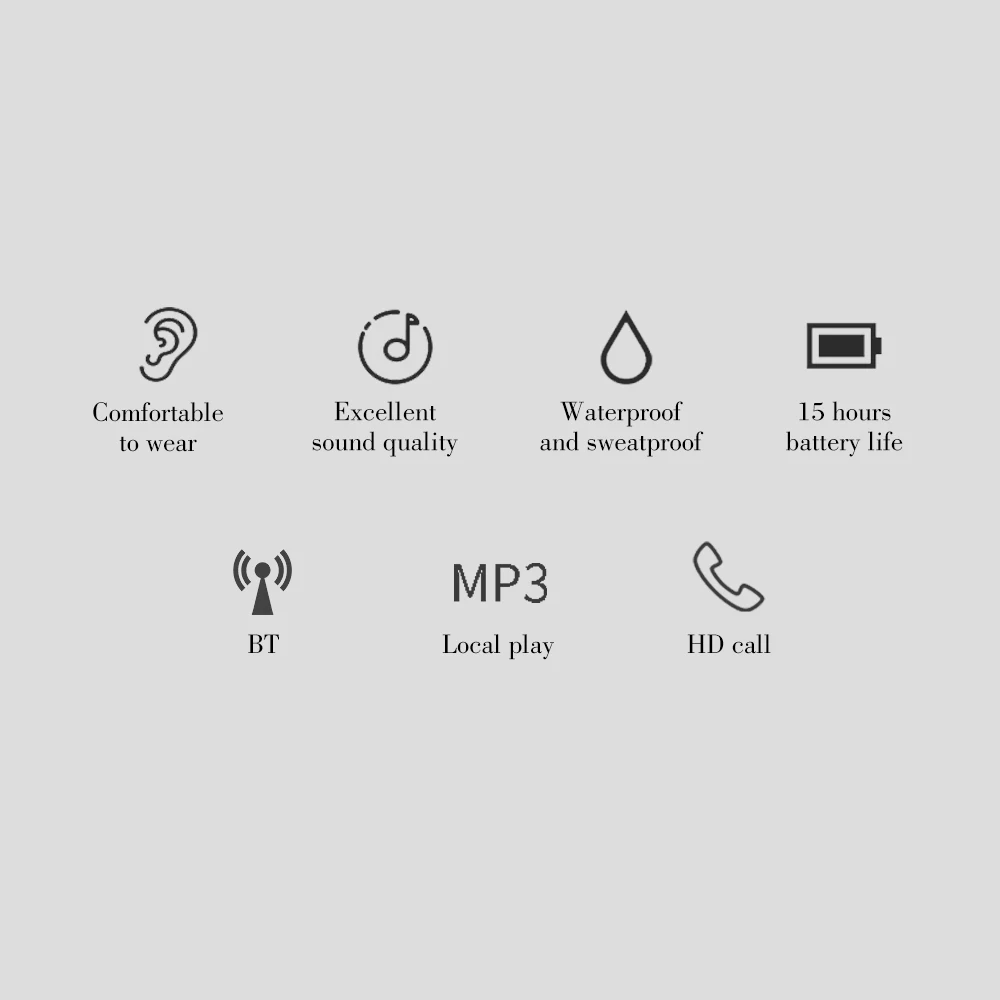 8 Гб памяти костной проводимости Bluetooth наушники музыкальный плеер Беспроводные спортивные наушники IPX8 Водонепроницаемый Sweatproof стерео наушники