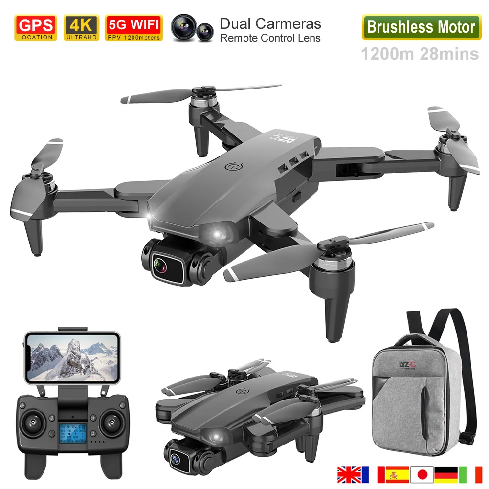 L900pro Черный GPS Квадрокоптер с камерой 4K Профессиональный бесщеточный моторный