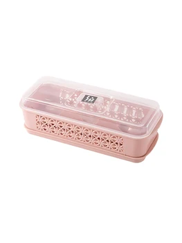 

1 piece kitchen chopsticks box cutlery spoon storage box with lid dust compartment
