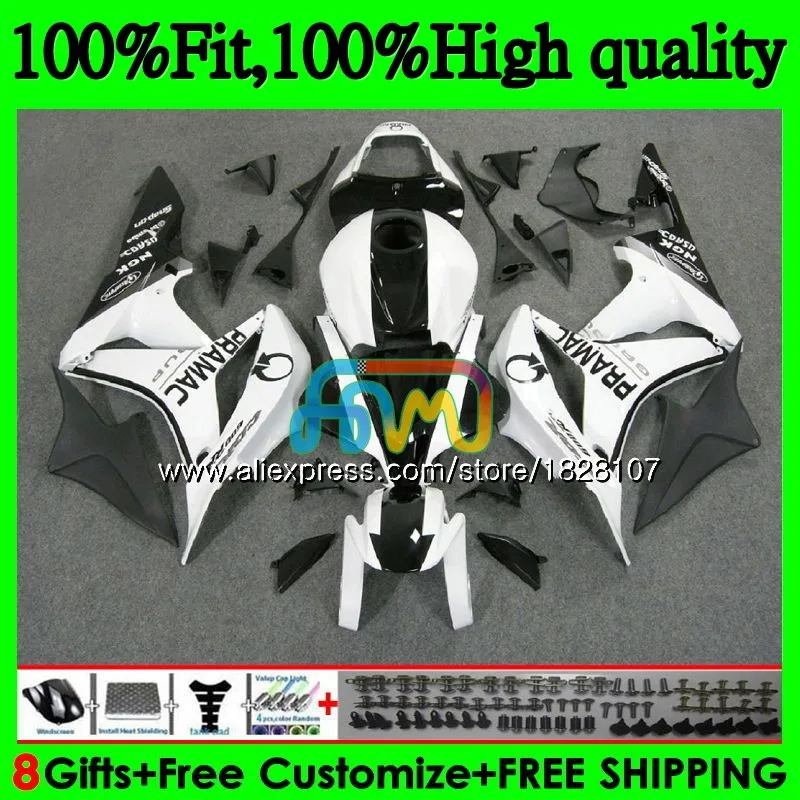 Литья под давлением для HONDA CBR600 CBR 600 RR CC 600RR 600F5 F5 07 08 60BS. 13 PRAMAC черный CBR600RR CBR600F5 600CC 2007 2008 обтекатель oem
