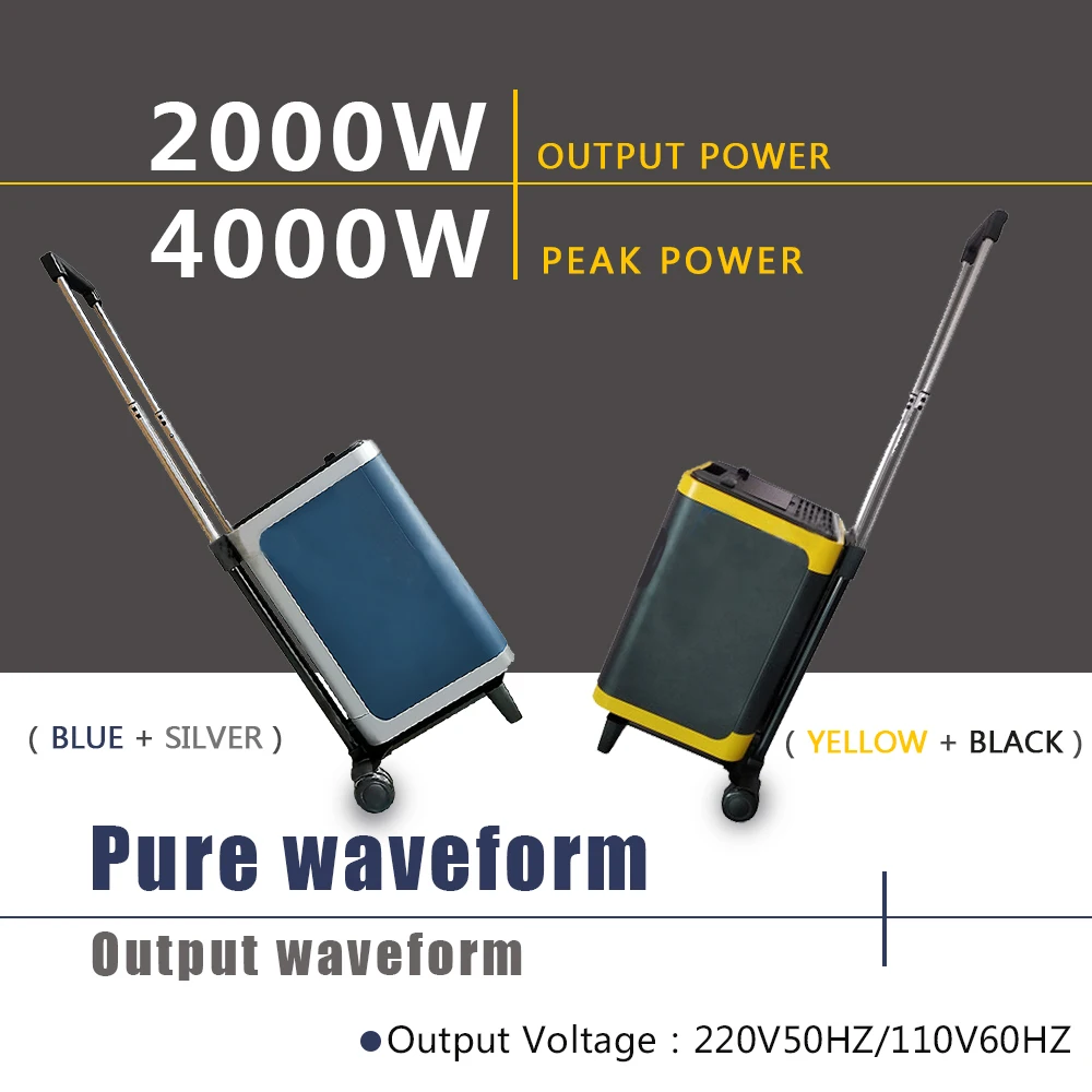 US $1.649.00 2000W 104Ah Generator Protable Battery Battery Generator Power Station Tie Rob Type Multifunction Supply Energy USB