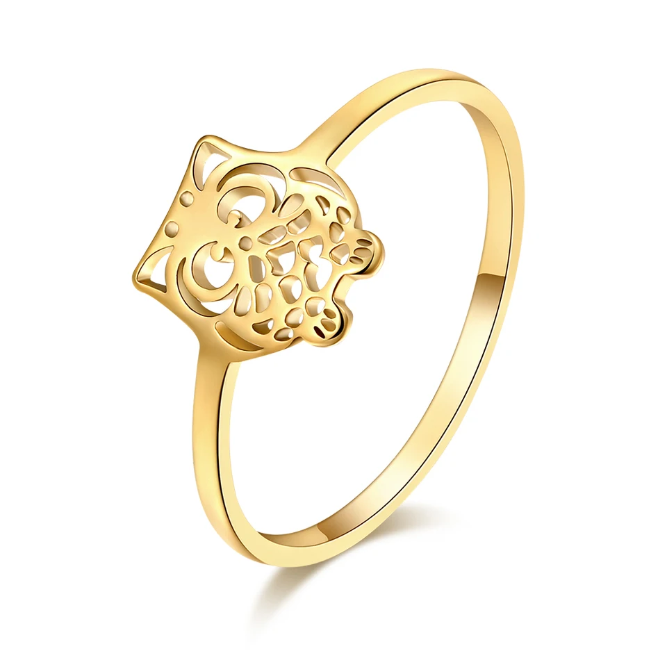 Anillo De Acero Inoxidable Cacana Para Mujer Anillo De Compromiso Con Buho De Dibujos Animados Accesorios Para Anillos De Boda Anillos De Mujer Joyeria Para Mujer Aliexpress