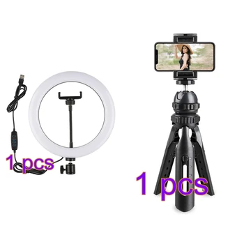 

Ring Light with stand Photography Dimming Video Live Youtube USB 10 Inch Selfie Ring Light Mobile Phone Bracket Ring Light Stand