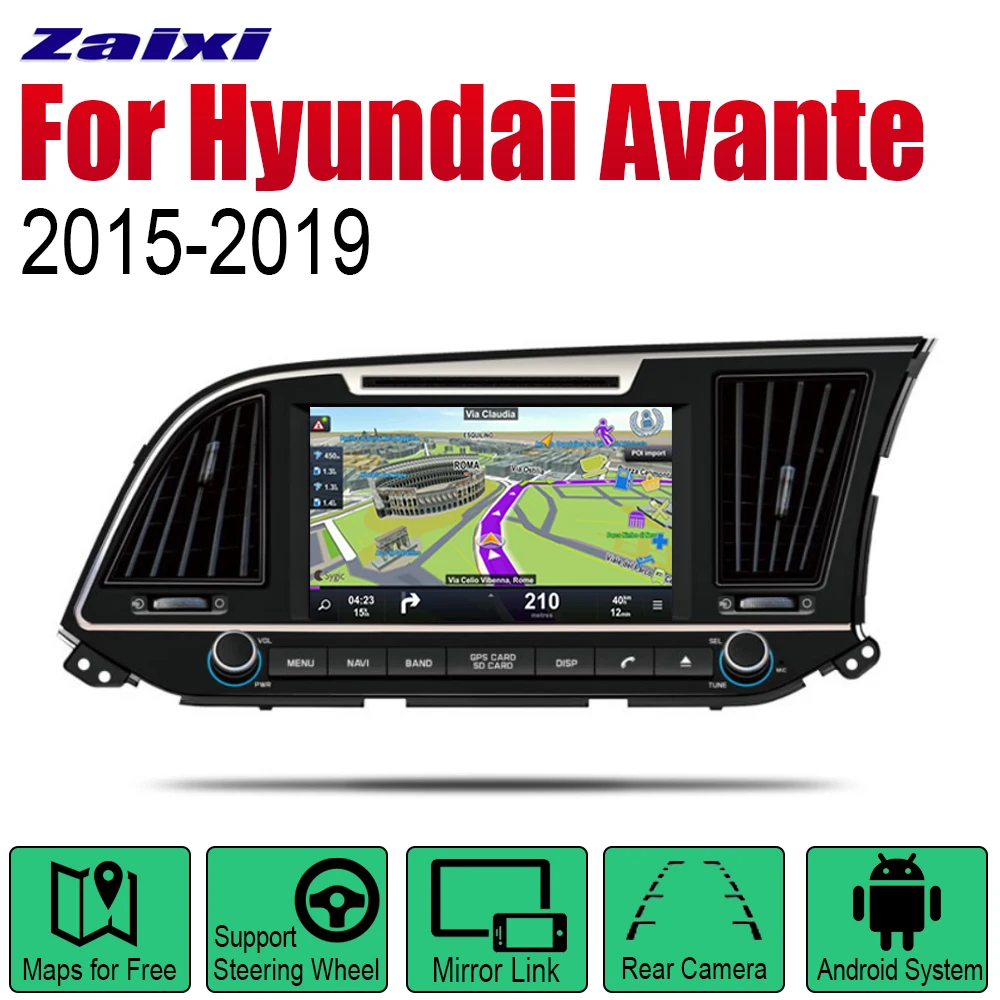 ZaiXi автомобильный dvd-плеер gps навигация для Hyundai Avante, elantra~ RHD автомобильное мультимедиа андроид экран системы радио стерео