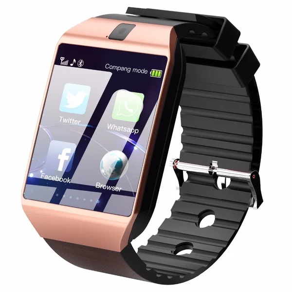 Bluetooth Смарт-часы DZ09 телефон с камерой Sim TF карта Android SmartWatch телефонный звонок браслет часы для Android смартфон - Цвет: Gold