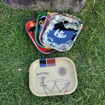 

HORNET DANGER Metal Tobacco Rolling Tray Handroller Rolling Trays Rolling Case Machine Tools Tobacco Storage Tray