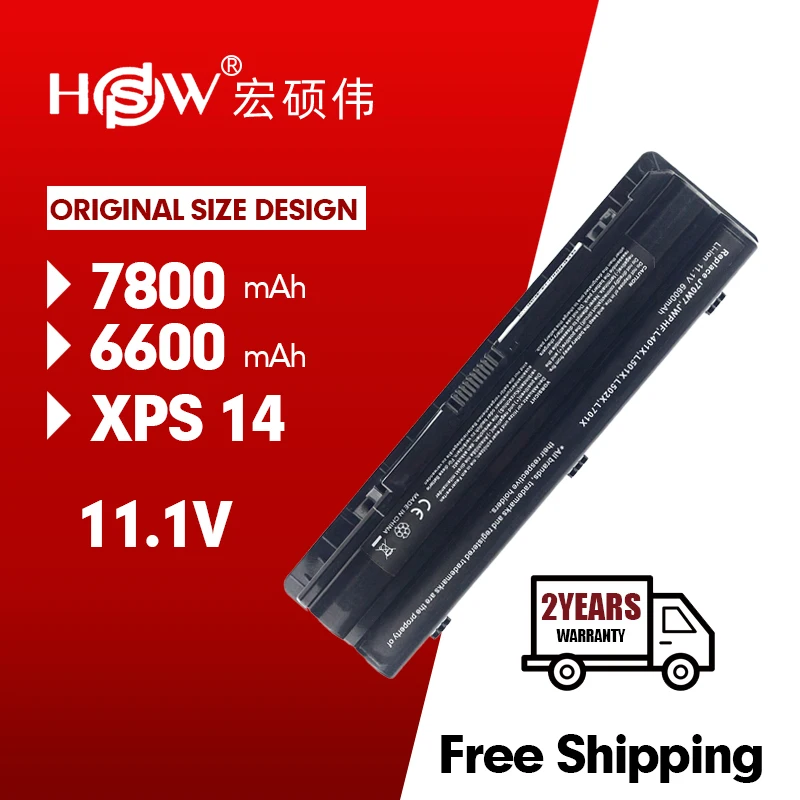 Аккумулятор HSW для ноутбука DELL батарея R795X XPS 14 15 17 L401X L702X L502X 7800 мАч | Компьютеры и