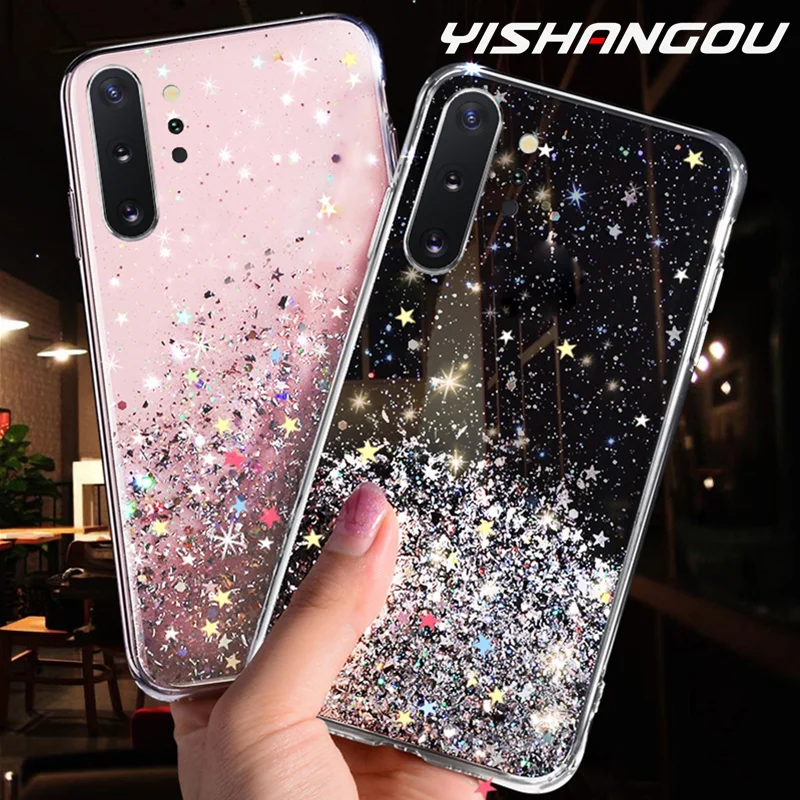 Роскошный чехол с блестящими звездочками чехол для samsung Galaxy A70 A50 A10 A20 A30 A60 A80 A90 A10S A20E A750 Примечание 10 9 8 S10 S9 S8 плюс S10E крышка