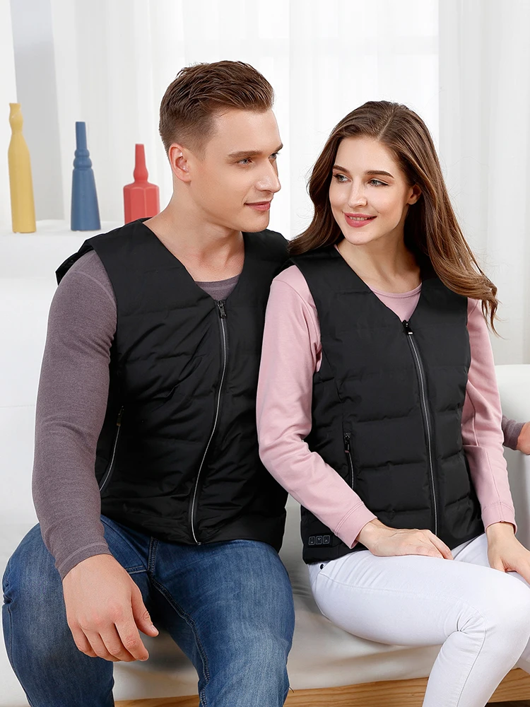 Men Jacket heated Winter womens Warm vest Electric Thermal Waistcoat Fish Hiking Outdoor camping Infrared USB Heated vest Jacket