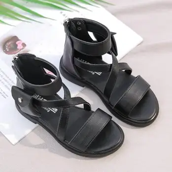 

Gladiator Sandals 2020 Summer Toddler Pu Leather Shoes Children Fashion Princess Sandals Baby Girls Brand Soft Flat