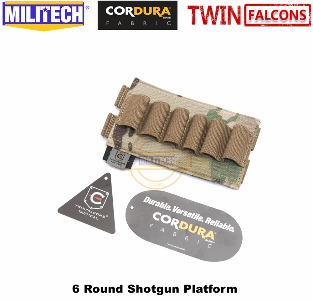 Multicam MILITECH TWINFALCONS TW 500D Delustered Cordura Molle Crye CP 6 патронов ружье оболочки платформы патронов мешок эластичная лента патронов база - Цвет: Multicam