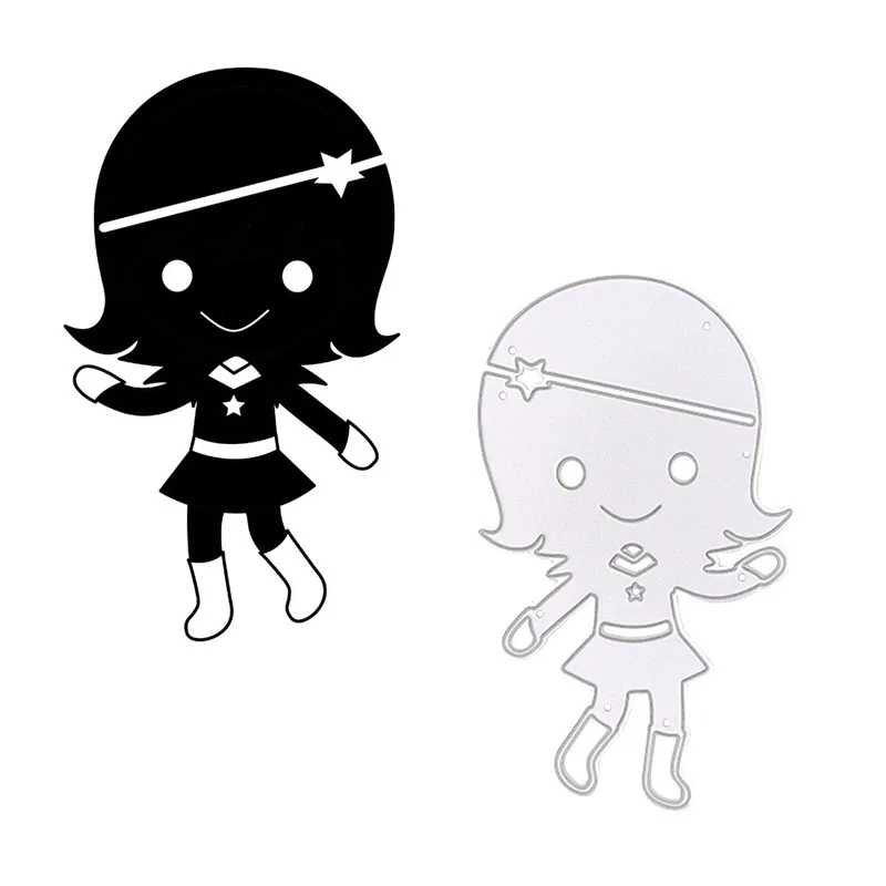 

GJCrafts Pretty Girl Cutting Dies 2019 Dies Scrapbooking Nouveau Arrivage 2019 Embossing Stencil Die Cut Craft Dies Decor