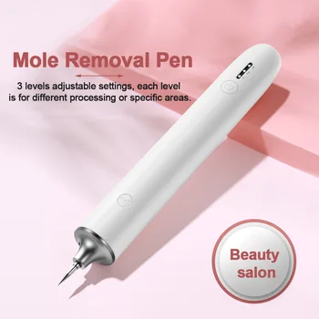 

3 Levels Adjustable Mole Removal Pen Freckle Skin Tag Face Care ABS Warts Tattoo USB Rechargeable Portable Salon With Spotlight