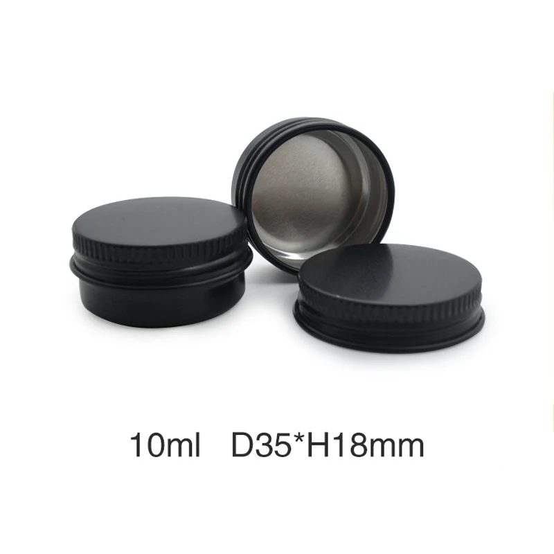 100pcs 10g 10ml Aluminum Tin Cans Round Metal Container Screw Top Cans Cosmetic Sample Containers Candle Travel Tins