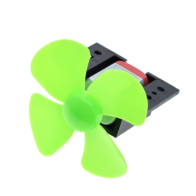1Set DC Micro 130 Gear motor with fan blade SMAll propeller 3-6V For Arduino DIY experiment +Motor base - Image 6