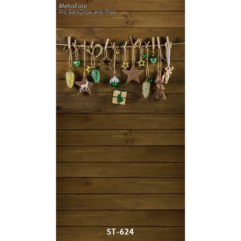 5x7FT Merry Christmas винтажная деревянная стена Pinecone дерево подарок Олень Пользовательские фотостудия фон винил 220 см x 150 см