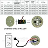 20PCS 15W 44mm AC 220v led pcb 2835SMD 3w 5w 7w 9w 12w integrated ic driver, Led smart IC SMD, Led Light Source For 15W LED Bulb ► Photo 2/6