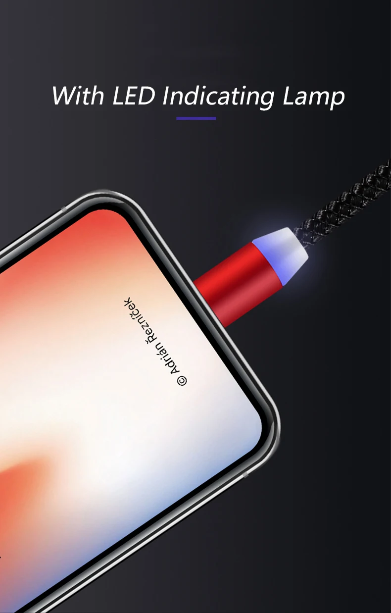 Магнитный зарядный кабель для iPhone samsung, кабель для быстрой зарядки и передачи данных, Магнитный зарядный кабель usb type C Micro 1 м, кабель для мобильного телефона