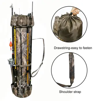 

New Portable Fishing Bags Multi-function Nylon Fishing Rod Bag Outdoor Fishing Storage Bag Fishing Tackle Tools