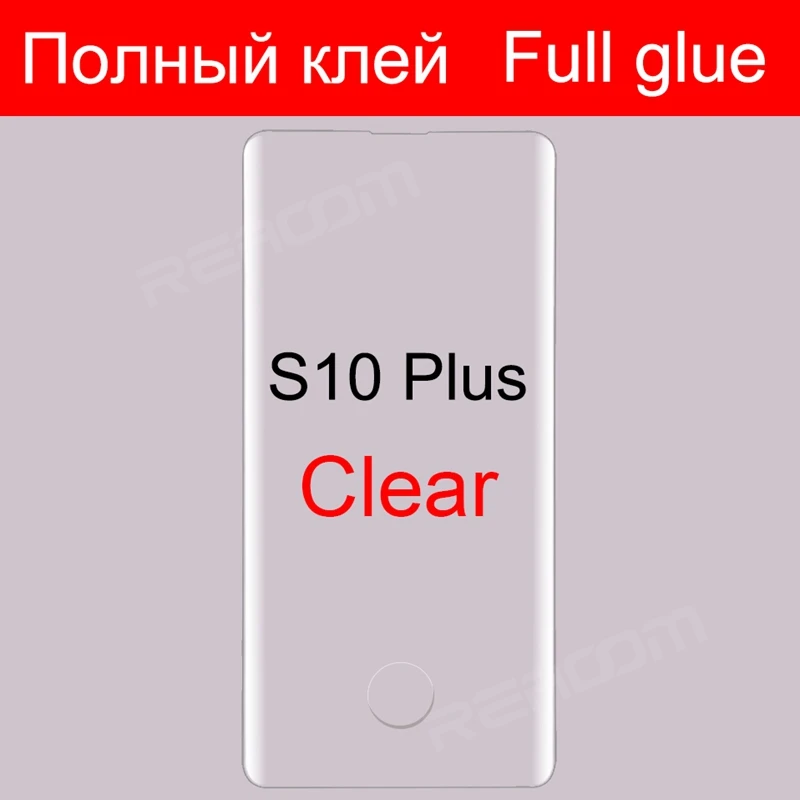 S10 Plus Clear 3D полностью проклеенное закаленное стекло для samsung Galaxy Note 10 Plus Note10 Pro 8, Защитное стекло для экрана samsung S10 S8 Plus, чехол - Цвет: S10 Plus Clear