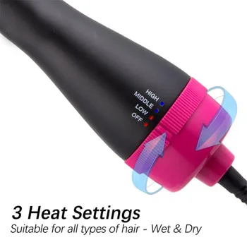 

2 in 1 hot air comb straight dual-purpose direct heating air comb negative ion hair comb electric blowing