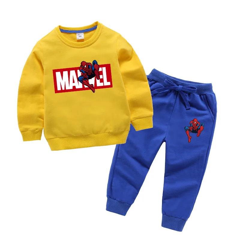 1-10Y Baby Boys Spiderman Clothing Set Sport Suit Children Fashion Child Spider Man Costume Kids Sweatshirts Tracksuit Clothes
