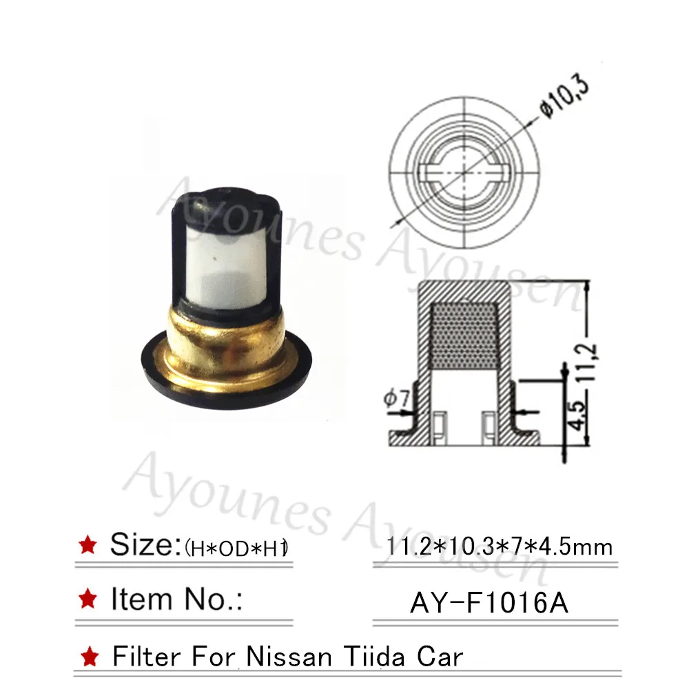 20 штук инжектор топлива микрофильтр для Nissan Tidda комплекты для ремонта инжектора автозапчасти высокого качества оптом для AY-F1016