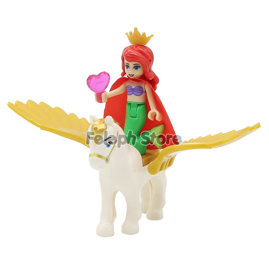10 шт./лот Горячая Принцесса с летающей лошадью девушка Русалка Золушка кукла