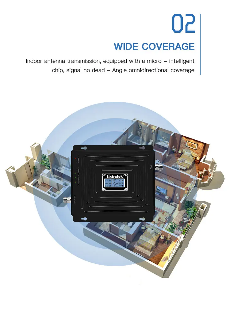Lintratek CDMA 850 DCS 1800 WCDMA 2100 3G 4G Усилитель сигнала Усилитель голосовой связи мобильный ретранслятор сигнала