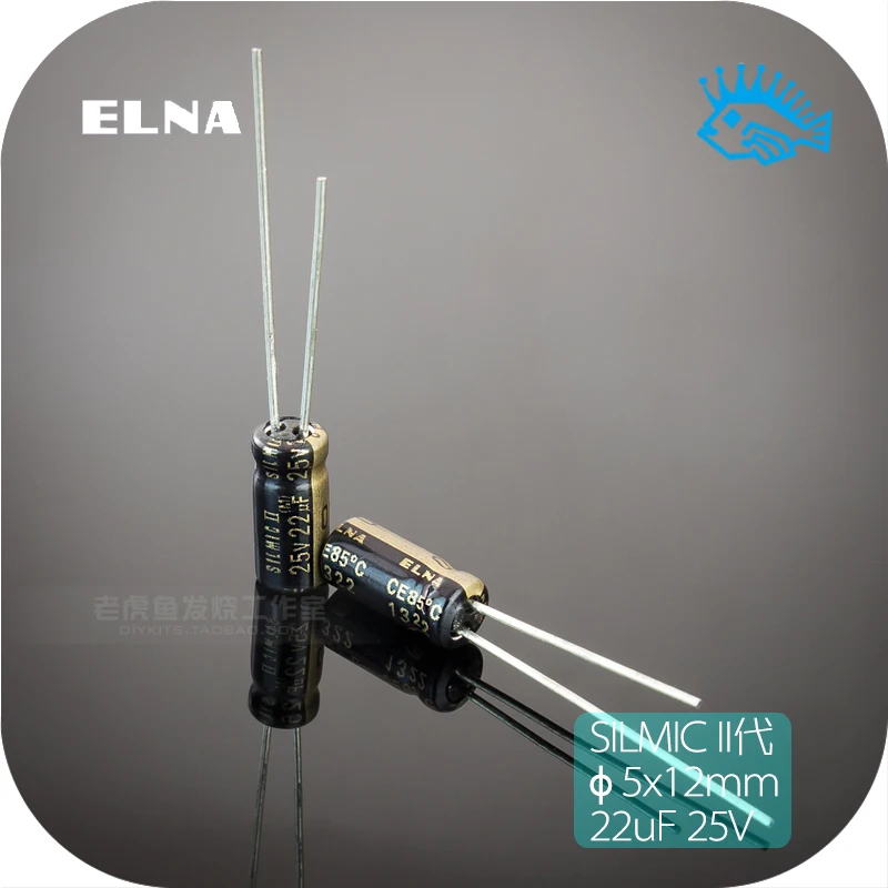 

10 шт./100 шт. 25V22uF, алюминиевая крышка, 25В SILMIC II поколения RFS ELNA новый бренд оригинальный лихорадка аудио электролитический конденсатор