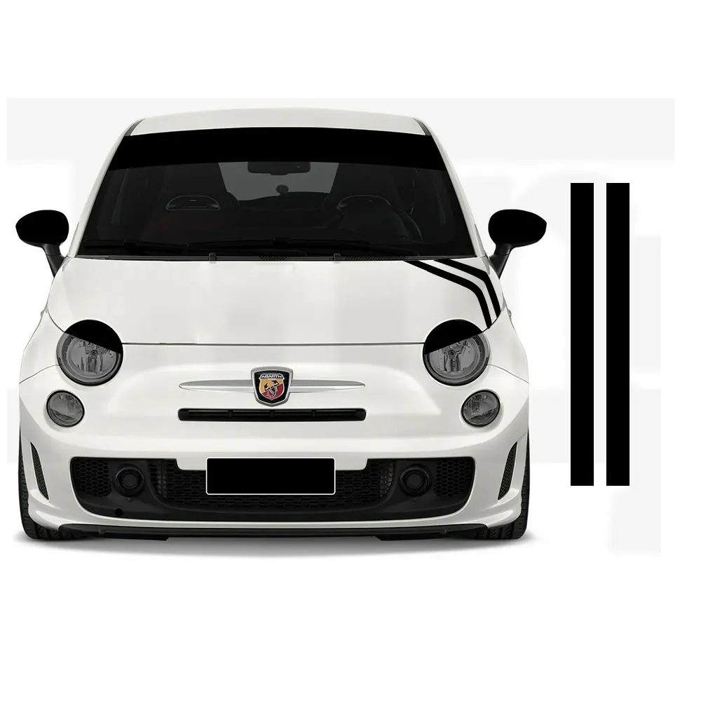 Для Abarth Fiat 500 Bonnet Stripe Punto наклейка графическая бейдж ливери tu-767 | Автомобили и