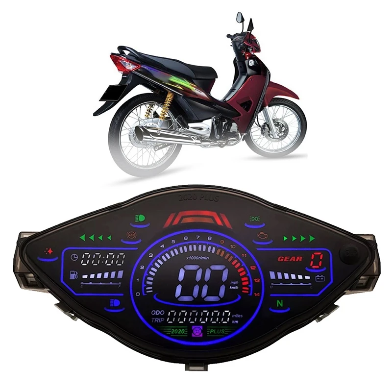 Полный светодиодный цифровой прибор для измерения уровня Honda Wave100 волна 100R Wave110