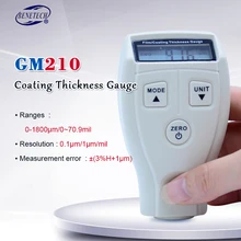 Цифровой BENETECH GM210 0-1800um мини краска пленка железная основа толщиномер оцинкованная толщина измерения