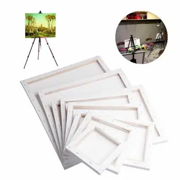 

White Blank Square Artist Canvas Wooden Board Frame Primed Oil Acrylic Painting