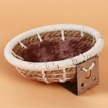 

Creative Hand Knitting Bird Nest Breeding Knitting Cotton Rope Home Weave Canary Finch Budgie Decor Bird Stand Parrot Supplies