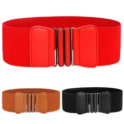 Female Ladies Buckle Wide Stretch Waistband Elastic Corset Waist Belt New