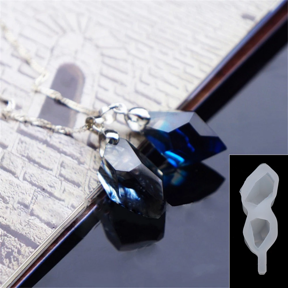 

1PC Dried Flower Necklace Pendant Crystal Pendulum Decorative Epoxy Resin Silicone Transparent Molds Jewelry Making DIY Tools