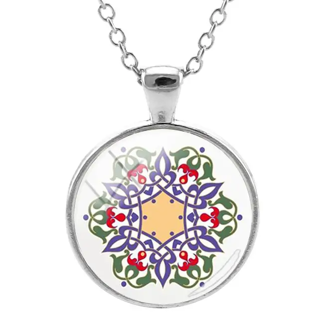 Pendant necklace islam muslim Religious Friends gift Glass Dome Pendant Necklace women men Jewelry NT453 NT464