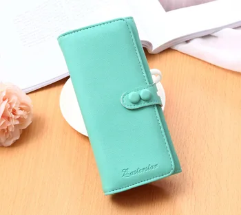 

2020 new fashion women's style soft leather cute candy coin purse multi-function multi-card ladies ladies long simulation PU