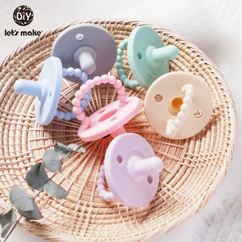 

let's make 5pc candy color convinent Pacifier baby toy silicone pacifer chain nipple baby teether toys for kids for baby feeding