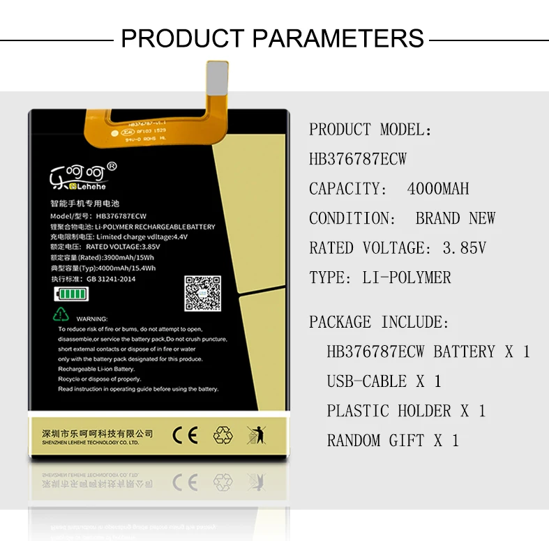 Аккумулятор LEHEHE HB376787ECW для huawei Honor V8 4000 мАч, большая емкость, запасная батарея для телефона с инструментами, подарки