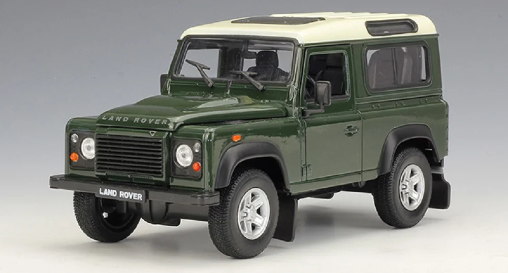 Welly 1:24 Land Rover Defender литая под давлением модель внедорожника автомобиль Зеленый в коробке