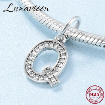 

Authentic 925 Sterling Silver Letter Q Alphabet Charms Beads Fit Original Pandora Charm Bracelet Jewelry Making 2019