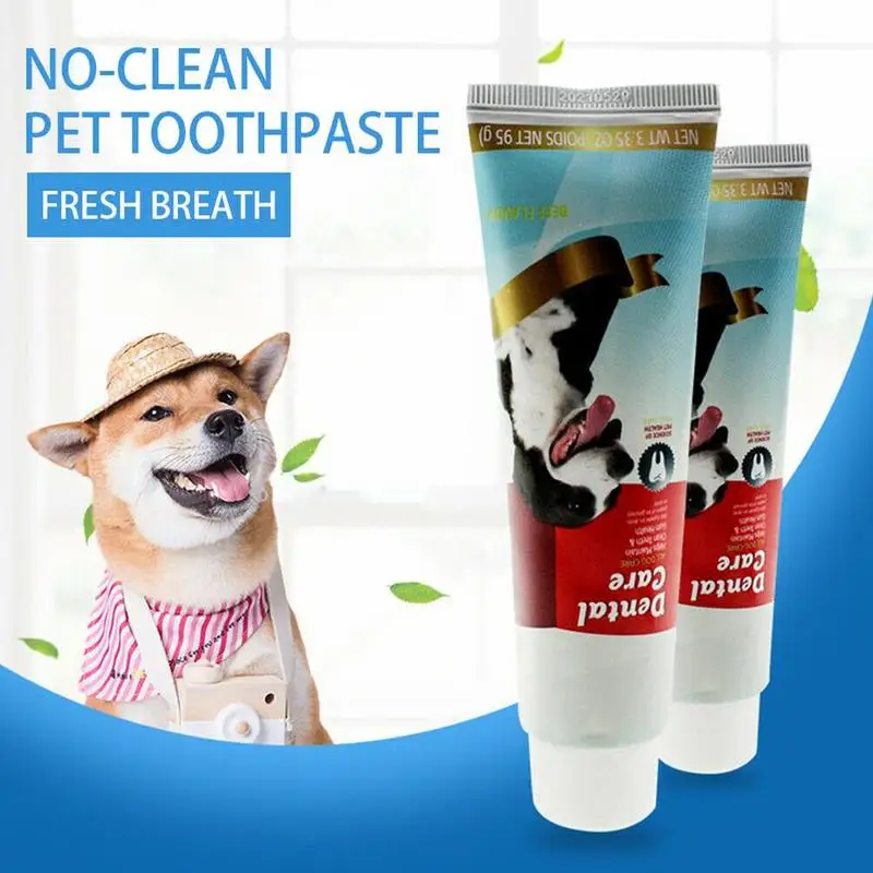 Pet Dog Teeth Cleaning Supplies Dog Healthy Edible Toothpaste for Oral Cleaning and Care 95g Pet Dental Care