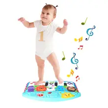 Baby Cute Animal Pedal Piano Music Blanket Multi-function Music Lighting Pedal Piano Children Early Education Toys