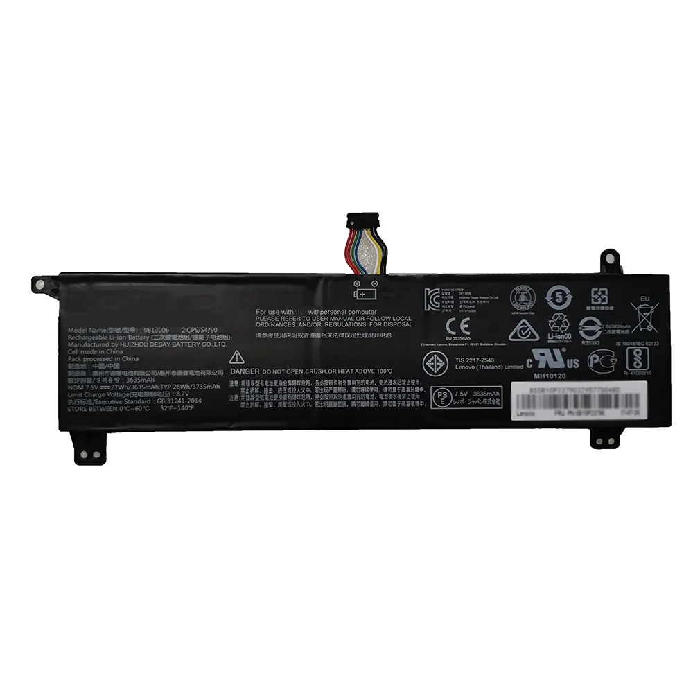 7,5 V 27Wh 0813006 аккумулятор для ноутбука lenovo Ideapad 5B10P23790 2ICP5/54/90 3635mAh серии