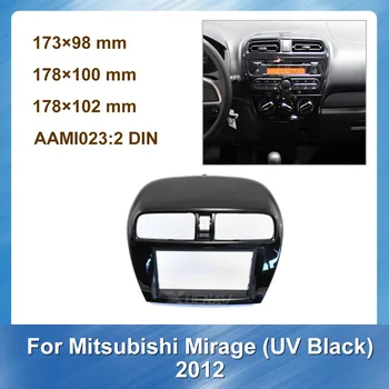

Special Dash Radio Fascia for Mitsubishi Mirage UV Black 2012 2Din Car Autoradio Trim Kit Frame Panel Head Unit Car Refitting