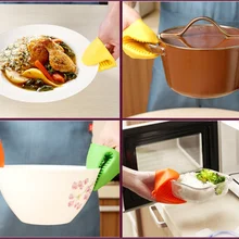 Теплоизоляционный зажим для рук для кухонной чаши, зажим для тарелок, термостойкие перчатки для микроволновой печи, зажим для тарелок